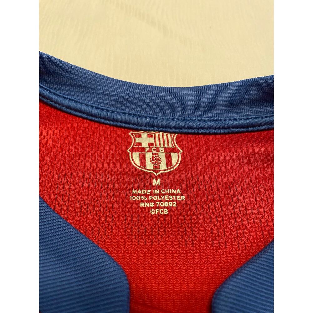 FC Barcelona Goalkeeper Soccer Jersey Mens Medium Large Red Elbow Pads Padded - Picture 6 of 14